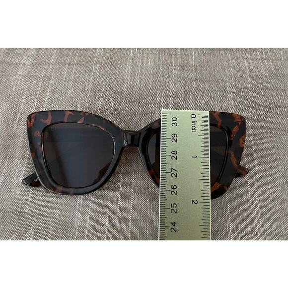 New DIFF Melody Womens Amber Tortoise Pattern Tinted Lenses Cat Eye Sunglasses main image 13